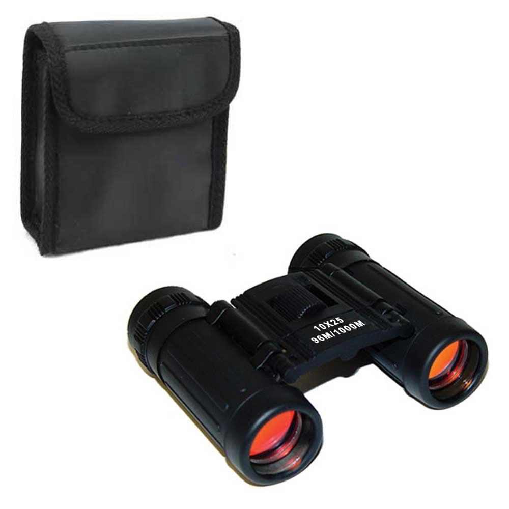 10X25-BR Compact Traveling Ruby Lens Binoculars - Bladevip