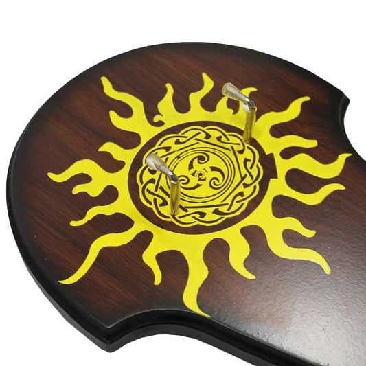 14x9 New Wood Medieval Universal Crest Sword Hanger Wall Plaque - Bladevip