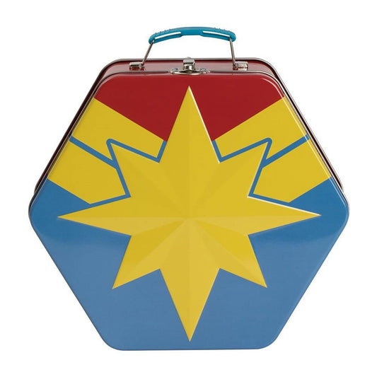 Captain Marvel Badge Shaped Tin Tote - Bladevip