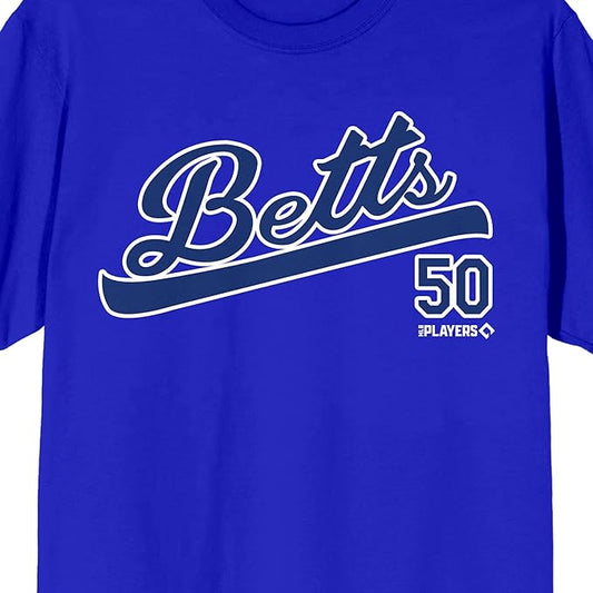 Bioworld Mookie Betts Betts 50 Players Number Men's Crew Neck Short Sleeve T-Shirt