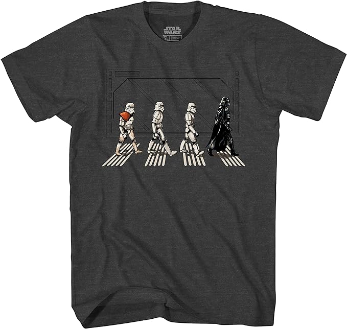 Men's Death Star Road Stormtrooper Crossing Graphic T-Shirt Tee