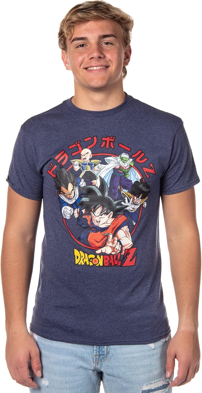 Dragon Ball Z Super Men's Goku Vegeta Krillin Character Group T-Shirt
