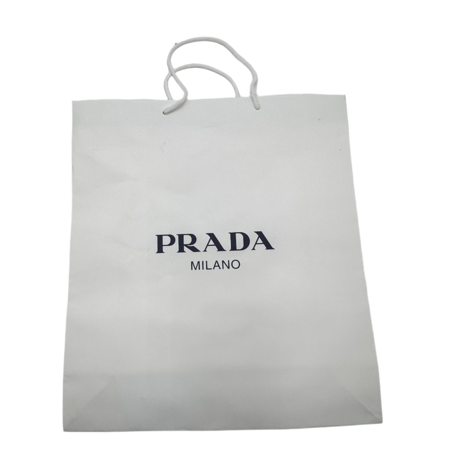Prada Milano paper bag on a white background