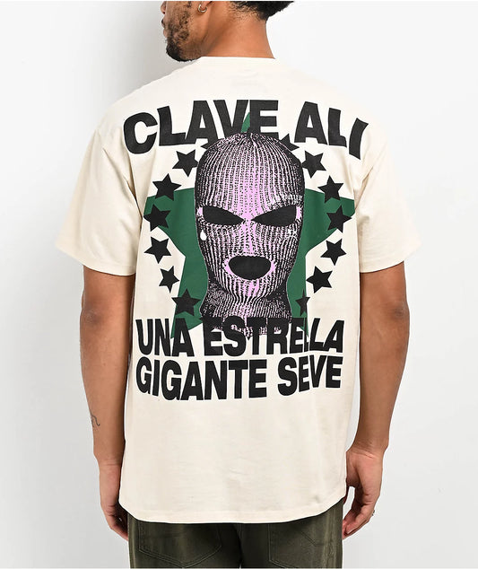 $AD BOYZ by Junior H Clave Ali Cream T-Shirt