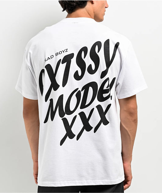 $AD BOYZ by Junior H EXTSSY Model White T-Shirt