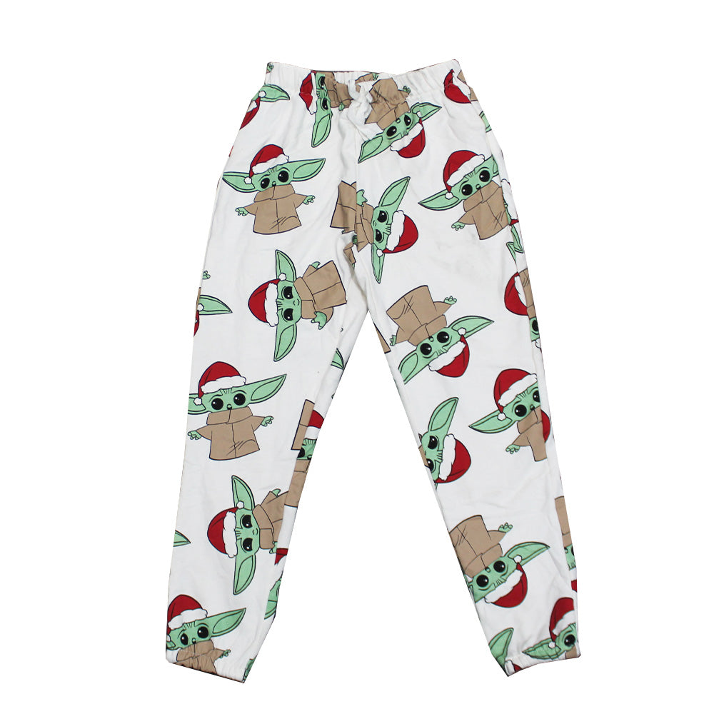 Youth Beige Baby Yoda Grogu Santa Jogger Pants - Bladevip