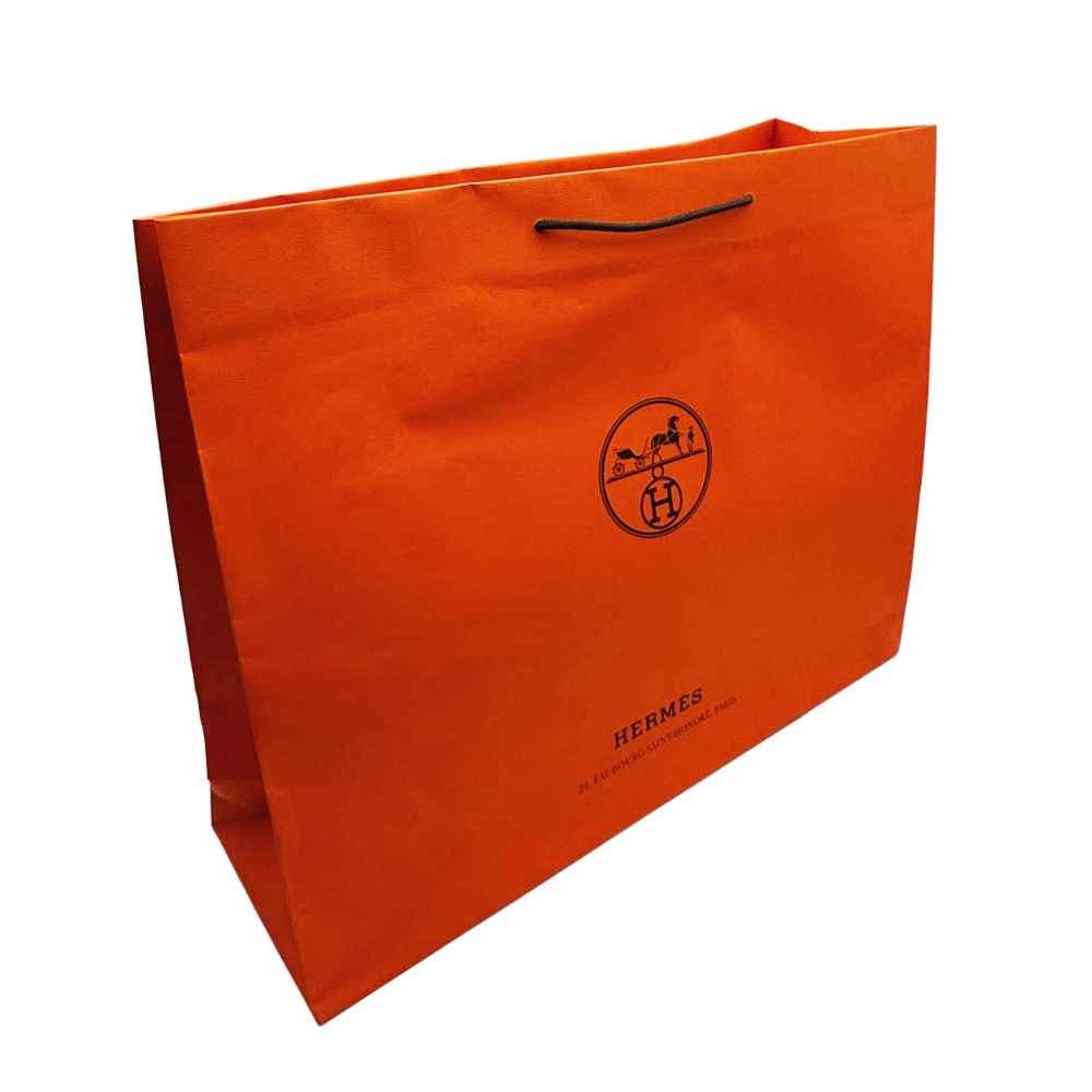 Classic Orange Hermes Shopping Gift Bag Luxury