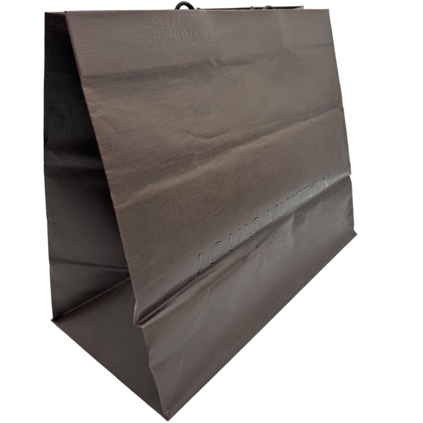 Brown paper bag on a white background