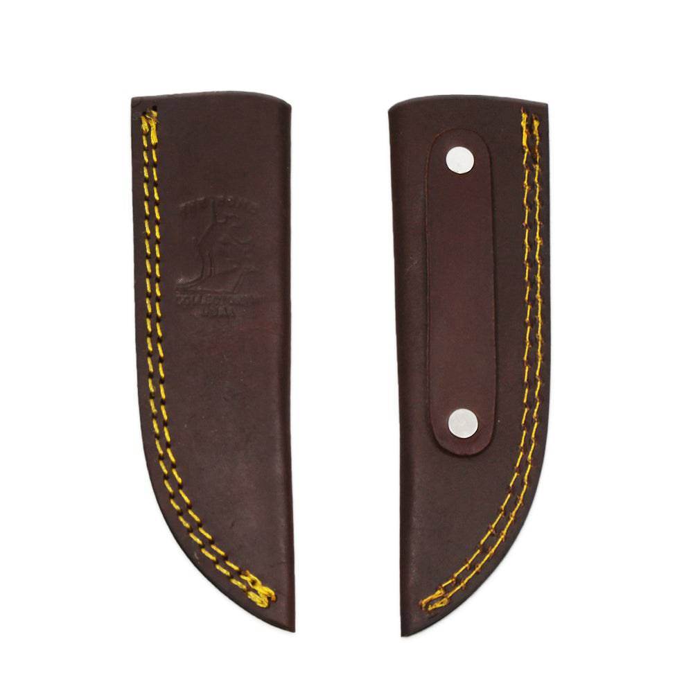 BC 883-BN 4" Bone Collector Bovine Bone Handle Hunting Knife with Leather Sheath