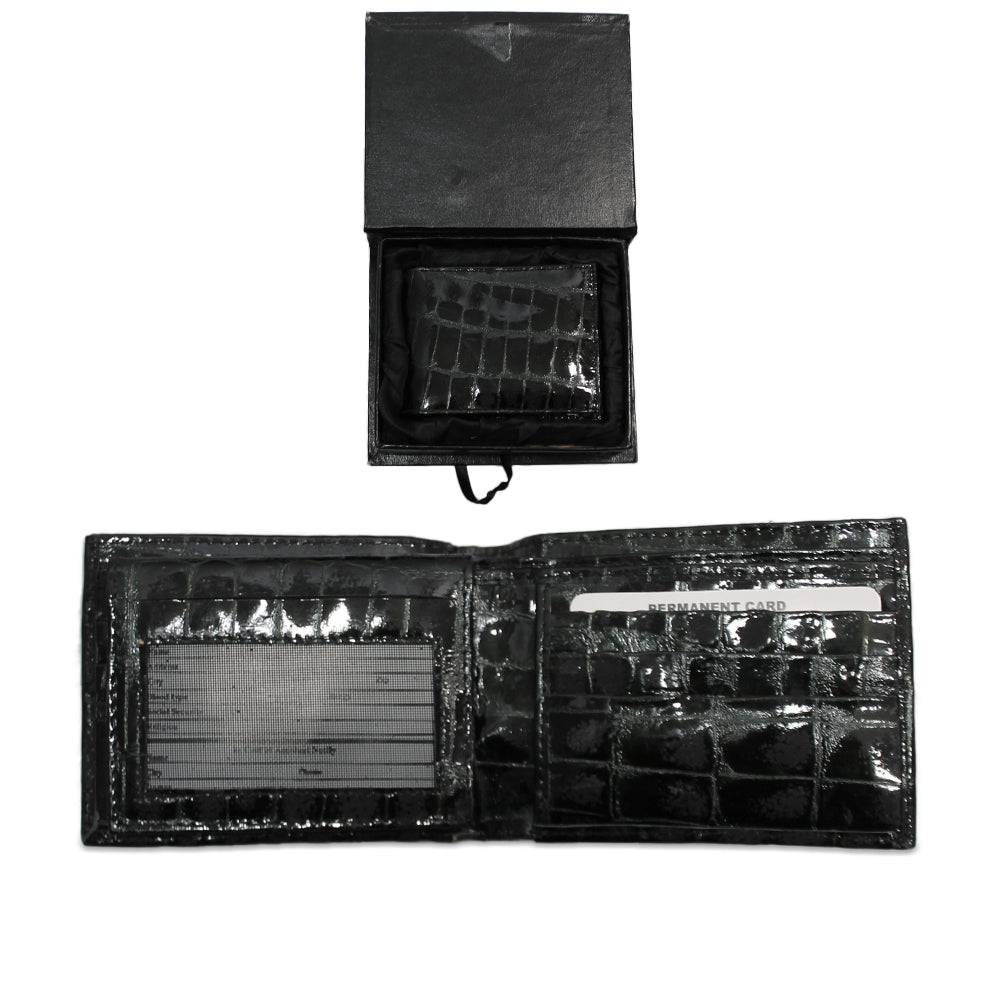 CB 349-BK Men's Genuine Cow Nappa Leather Black Wallet BiFold