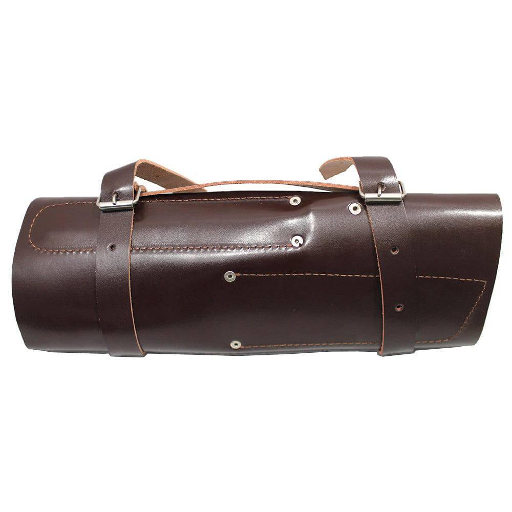 DM 001-5 5 Piece Damascus Kitchen Knife Set with Sharpening Rod & Leather Roll Carrying Case