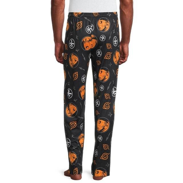 Men's Black Naruto Shippuden AOP Sleep Pants