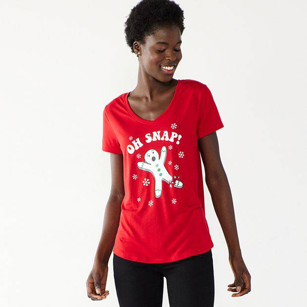 Camiseta Celebrate Together™ Holiday OH Snap Cookie para mujer