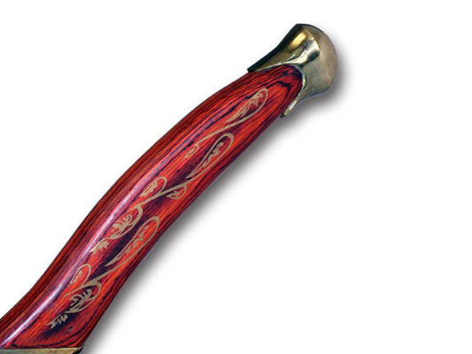 PK 7078-WSTR Espada de fantasía de 37" con soporte de exhibición de madera