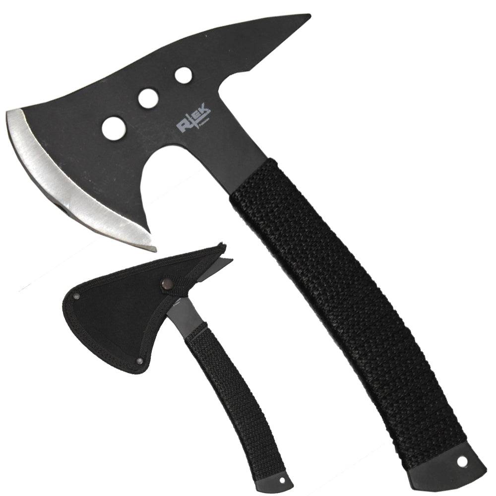 11" RTEK Cord Wrapped Hunting Axe with Sheath