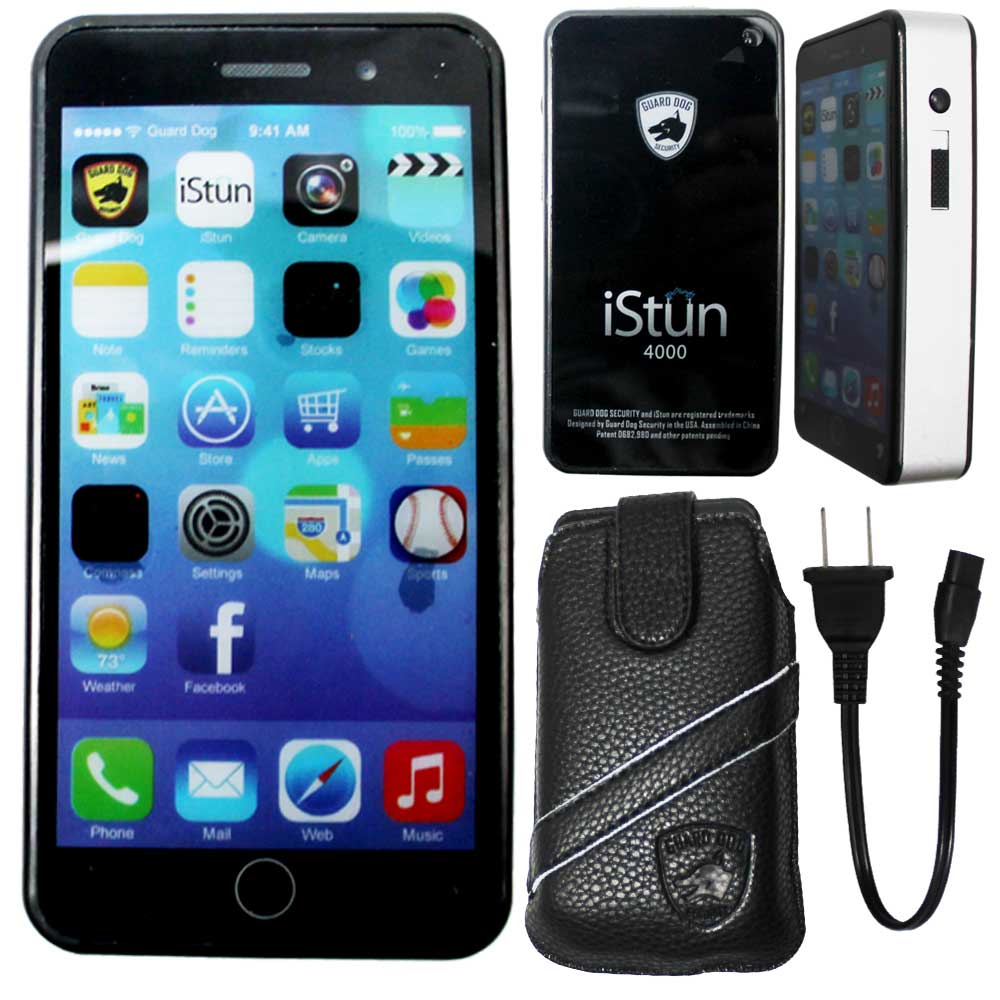 Smart Stun Gun 4,000,000 Stun Gun Built In L.E.D. Flashlight with Leather Sheath
