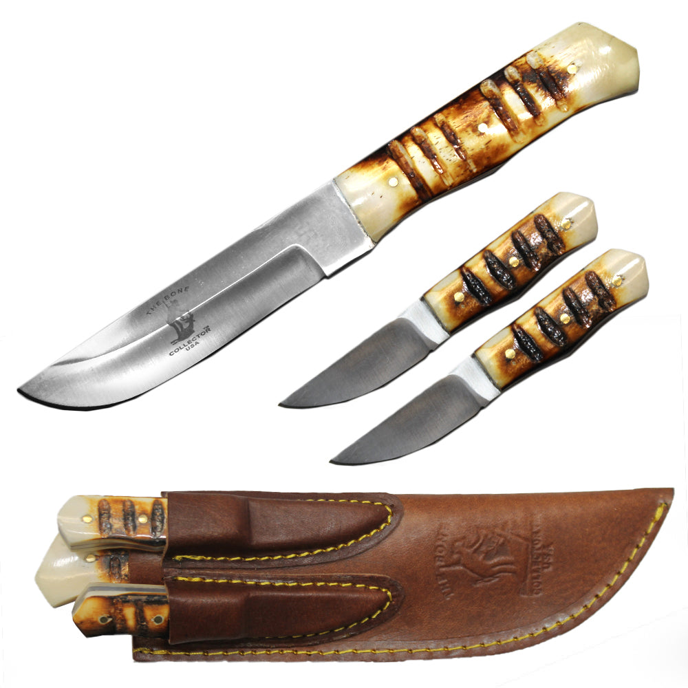 Rtek Hunting Knife Set, With Harden Plastic Sheath M-9 Military Style Saw Back Knife - Bladevip
