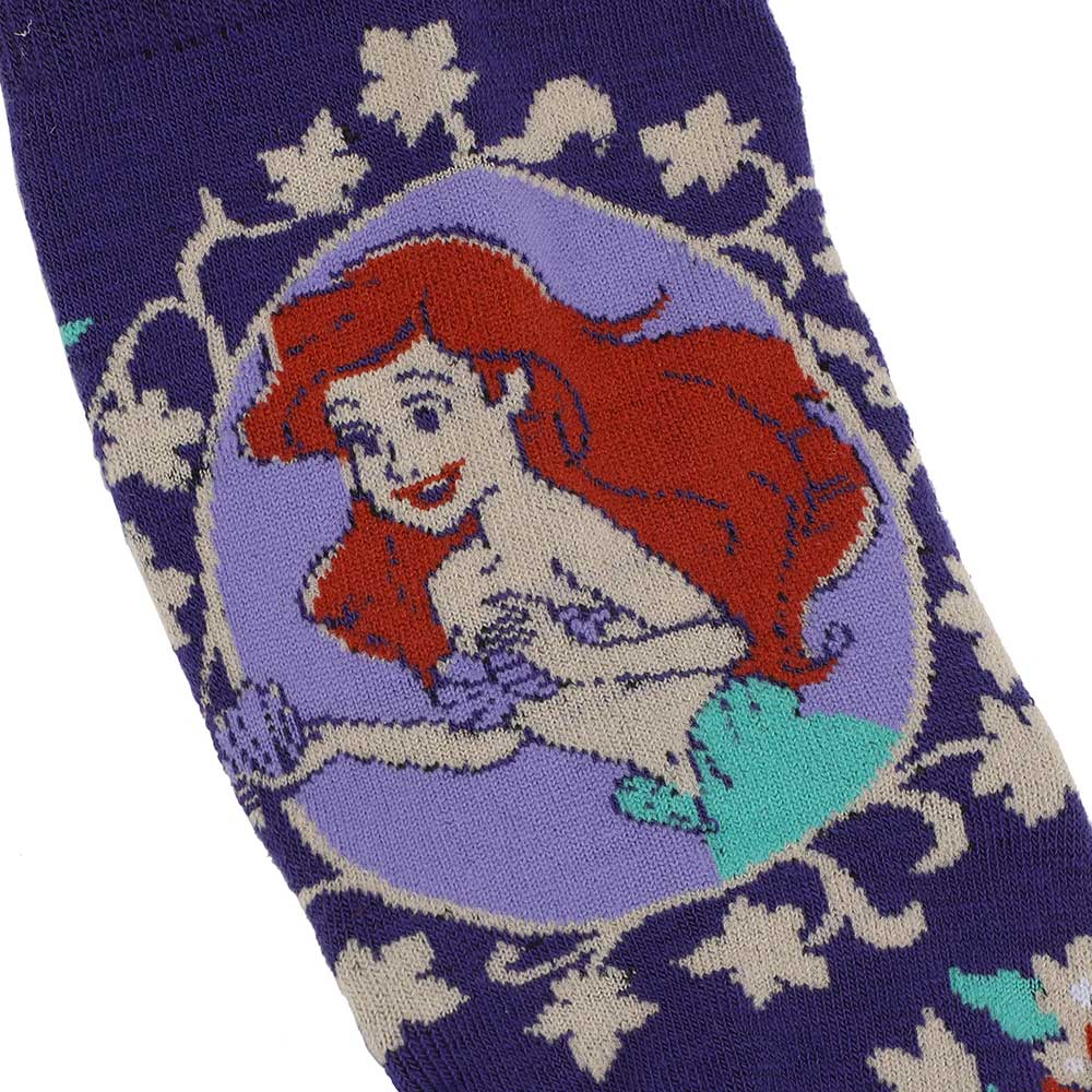 Disney Princess Women's 3 Pair Quarter Crew Socks