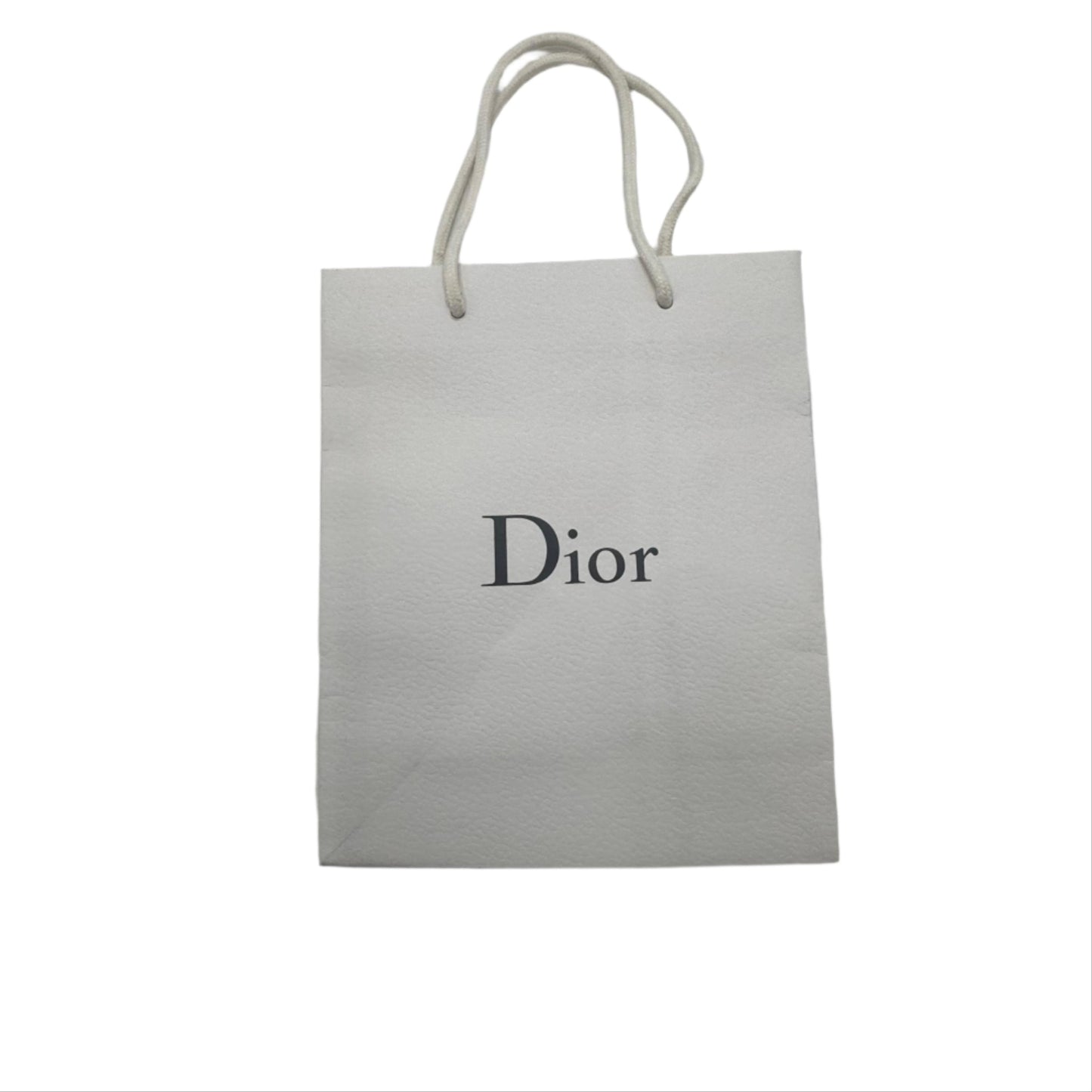 Dior paper bag on a white background