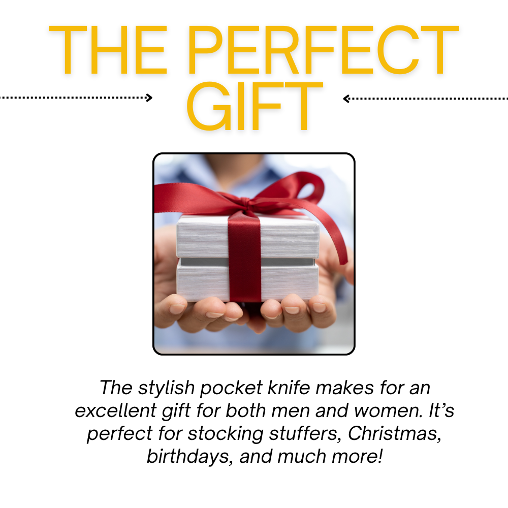 Rtek 3.75" Spanish Brown Wood Handle Pocket Knife, Lockback Traditional Folding Knife for Outdoor, Utility, EDC, Camping, and Every Day Carry, Gifts for Men