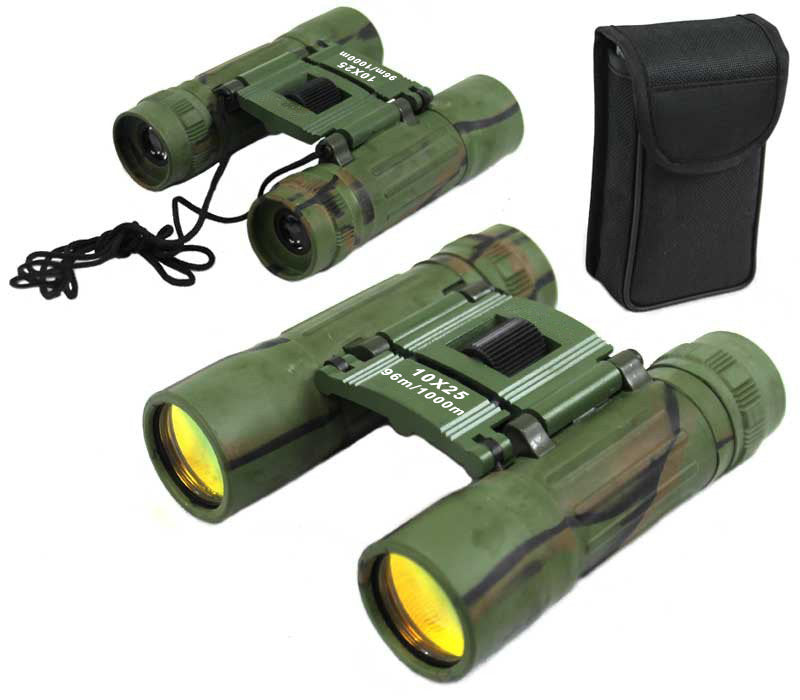 10X25-CR Compact Traveling Ruby Lens Binoculars - Bladevip