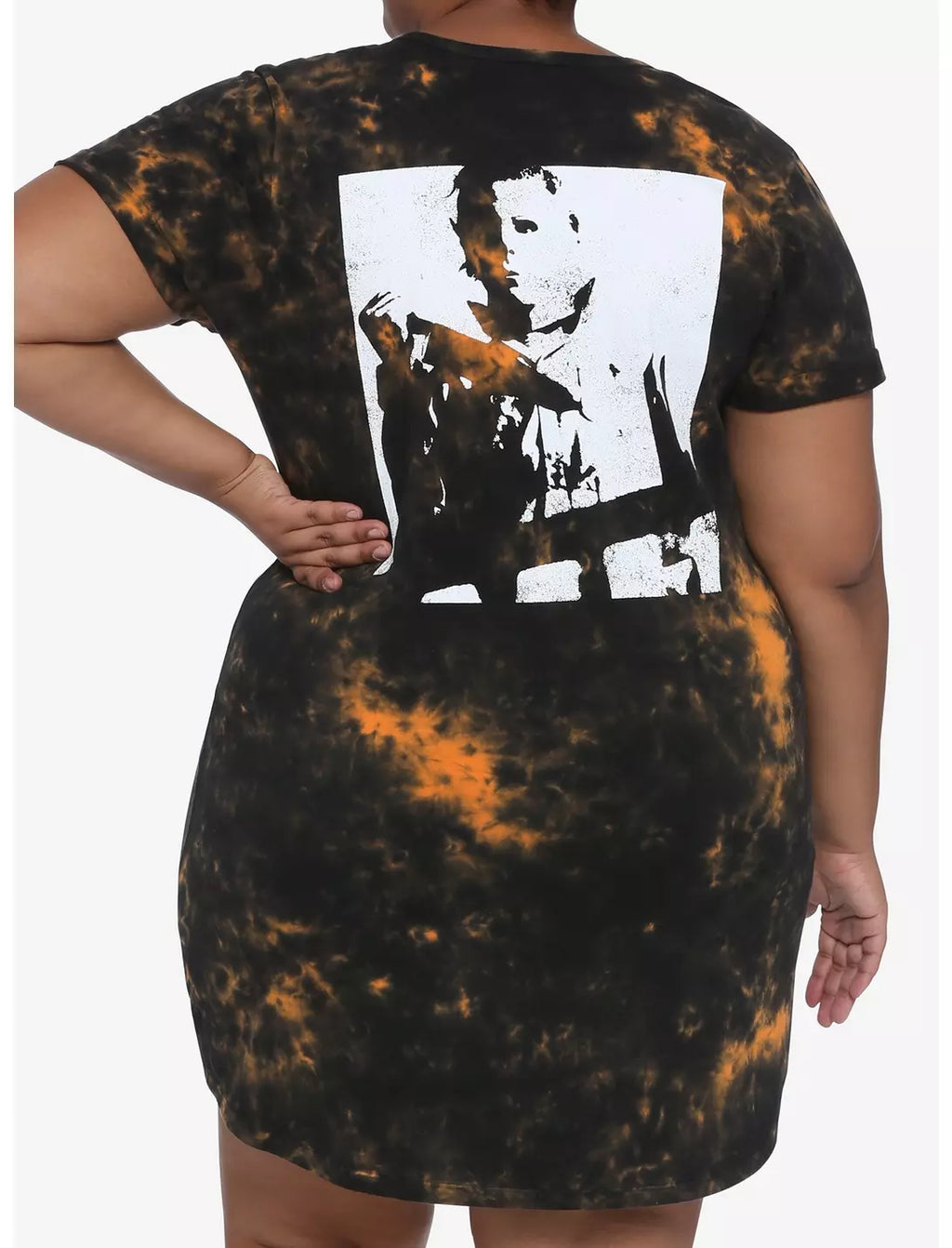 Halloween Michael Myers One Good Scare Tie-Dye T-Shirt Dress - view 6