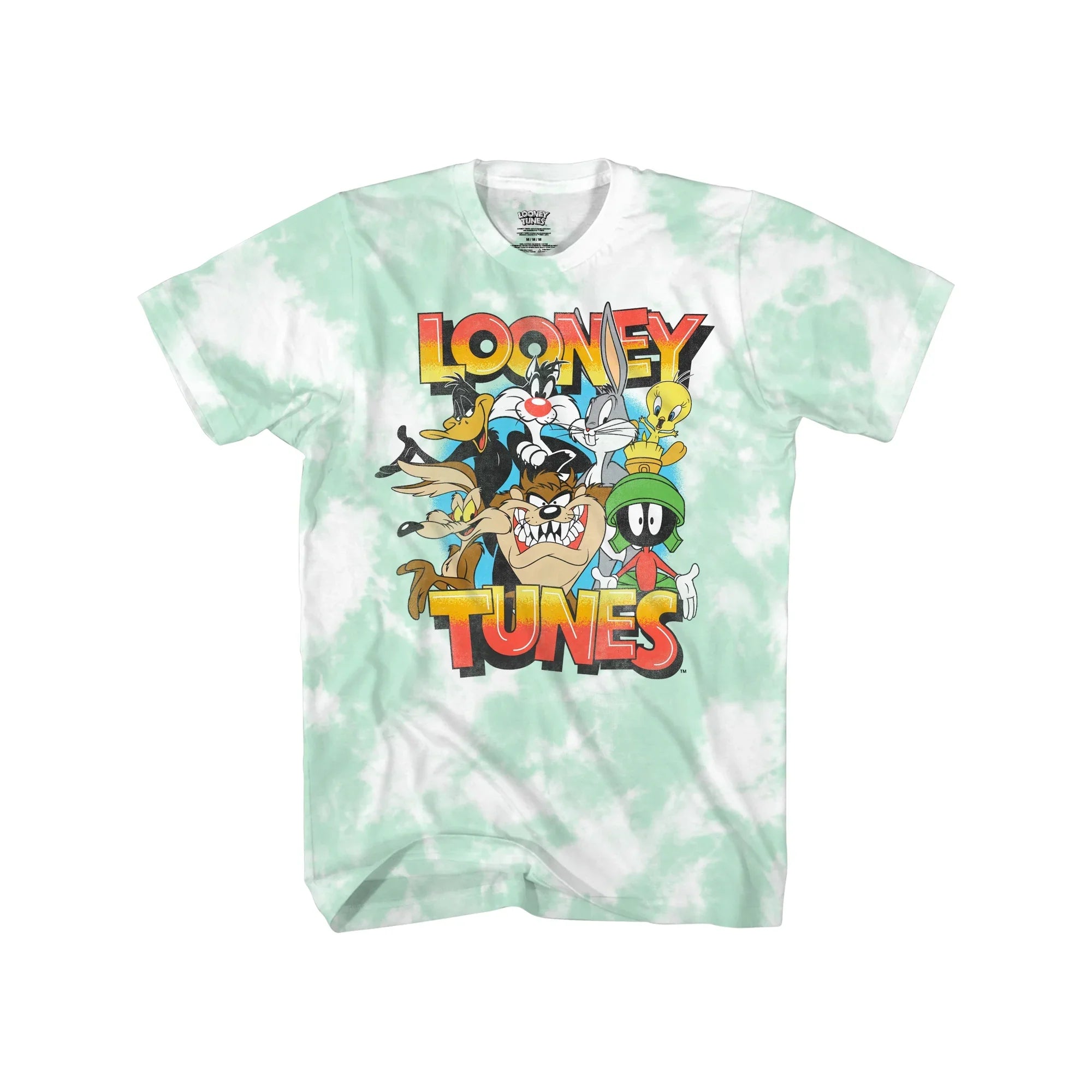 Men's Tie Dye Looney Tunes Cast Sunset Graphic Tee T-Shirt - view 2