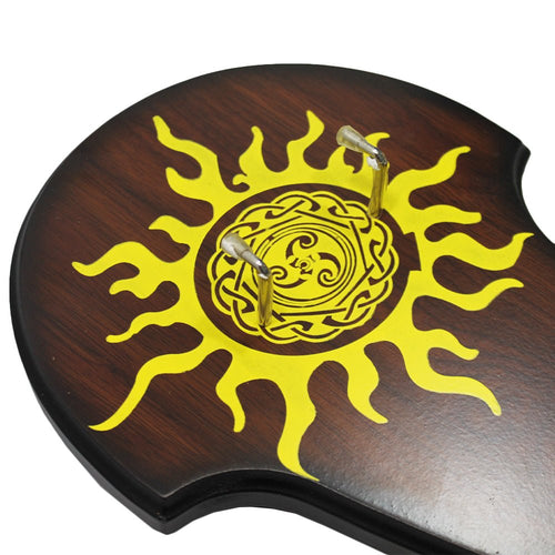 14x9 New Wood Medieval Universal Crest Sword Hanger Wall Plaque - Bladevip