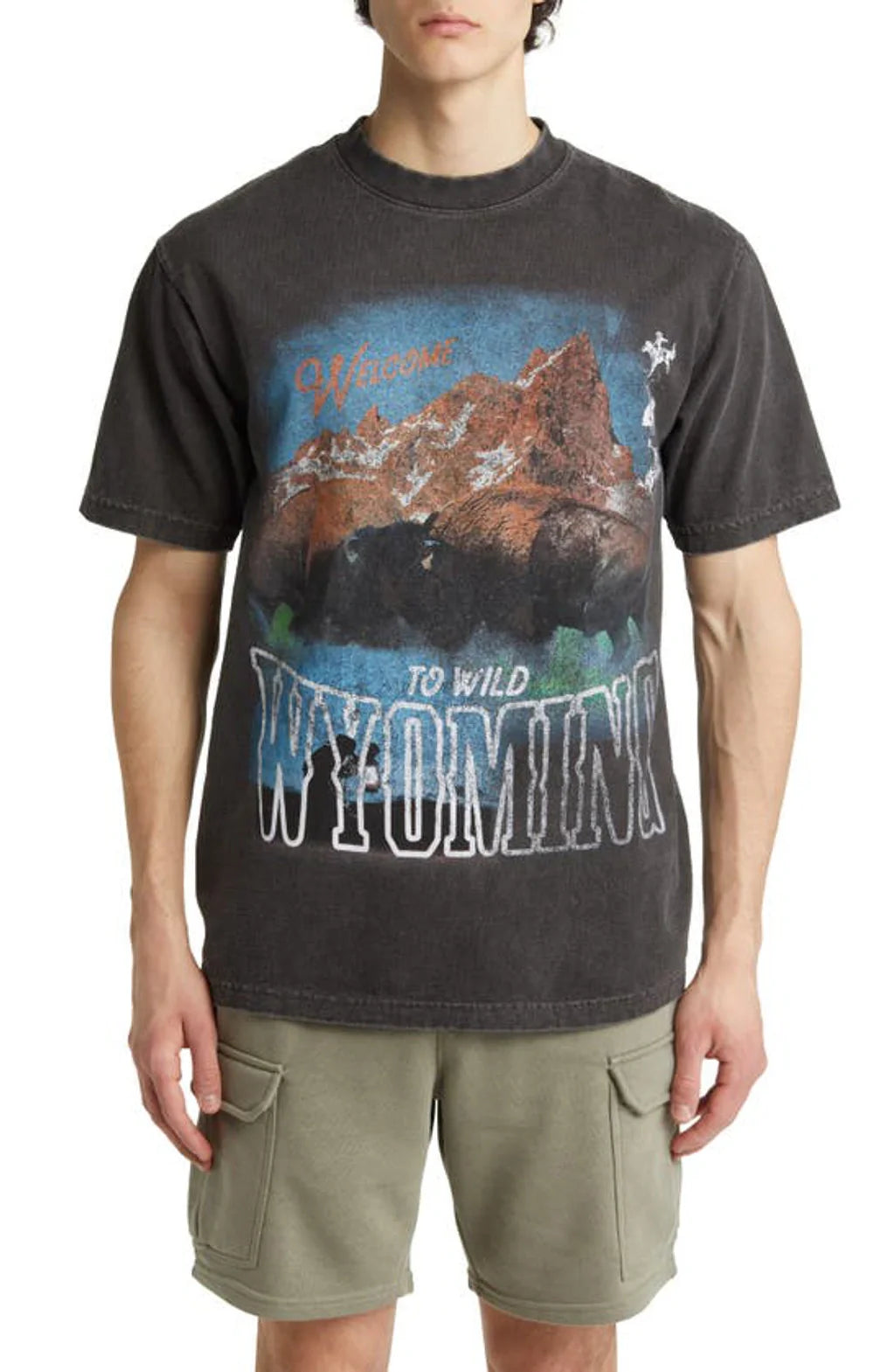 Men's Wyoming Cotton Graphic T-Shirt - Bladevip