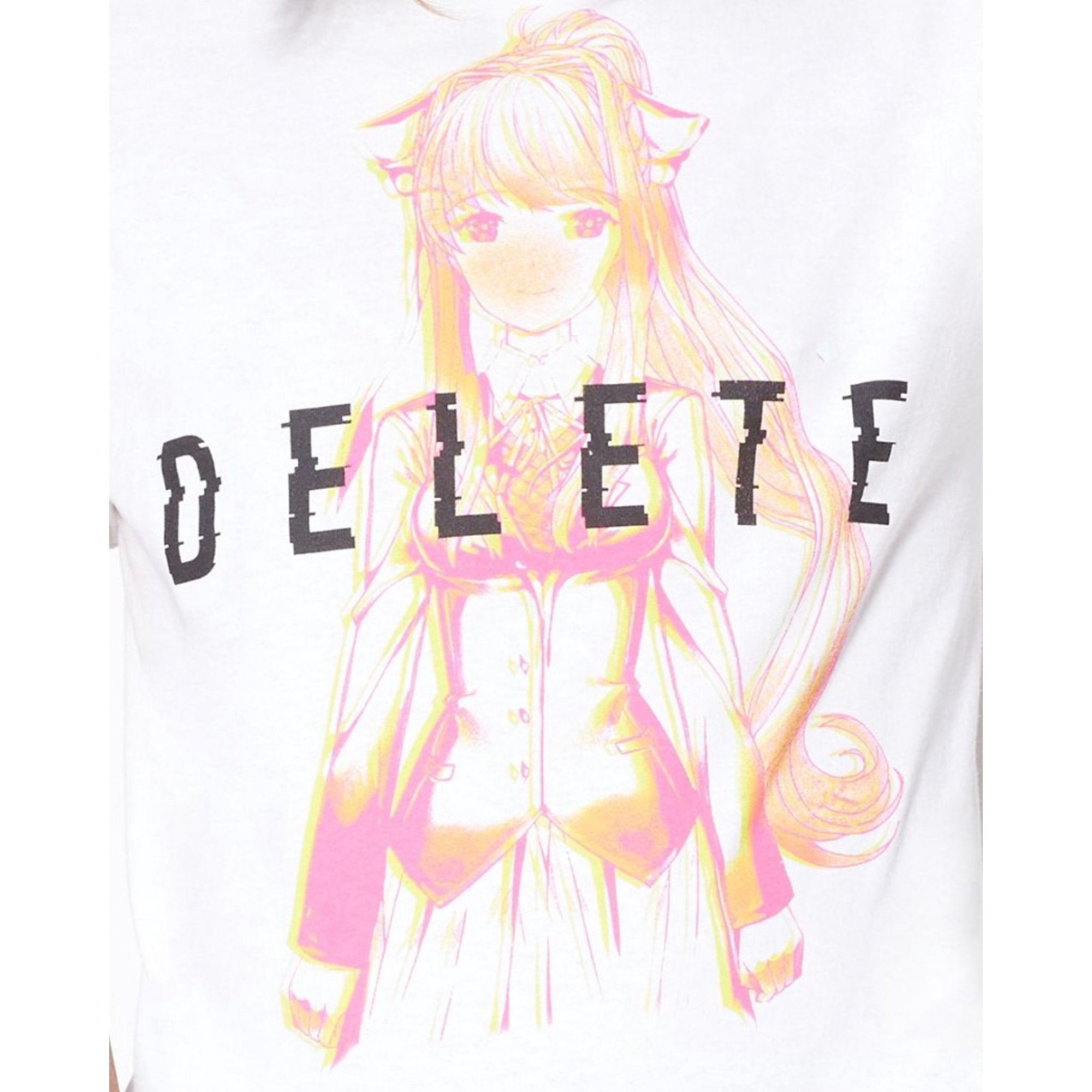 Mens Doki Doki Literature Cub Horror Video Game Delete Monika Tee T-Shirt - view 2