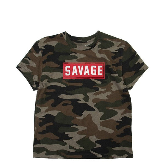 Boys Youth Savage Graphic Camo Graphic Tee T-Shirt