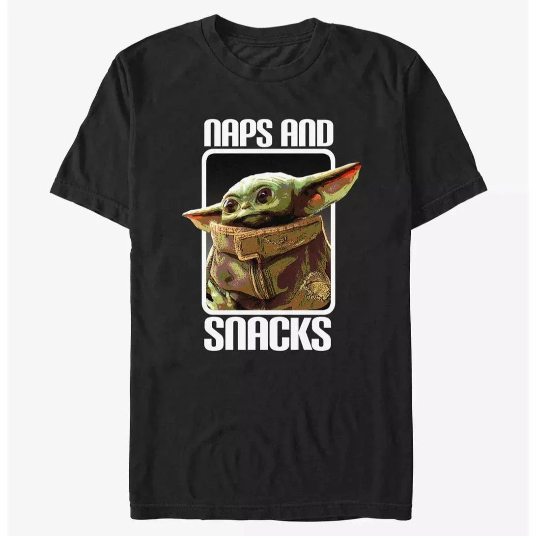 Men's Star Wars The Mandalorian Naps and Snacks Always T-Shirt Tee