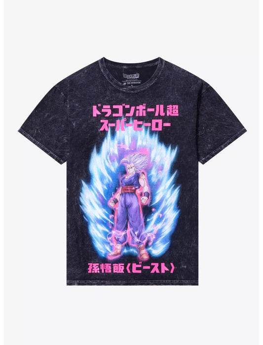 Dragon Ball Super Gohan Beast Mineral Wash T-Shirt - Bladevip