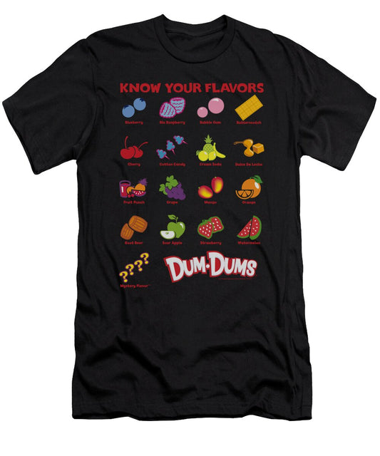 Men's Black Dum Dums Know Your Flavor T-Shirt - Bladevip