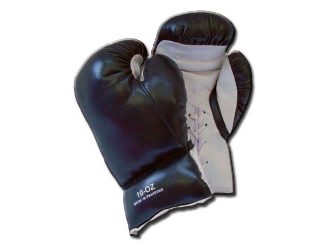 Rex 337-BK Black and White Boxing Punching Gloves - Bladevip