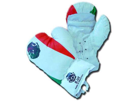 REX 337-MEX Red White Green Mexican Flag Boxing Punching Gloves - Bladevip