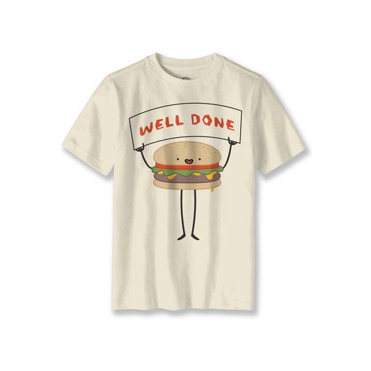 Camiseta gráfica para niños Wonder Nation Burger Well Done