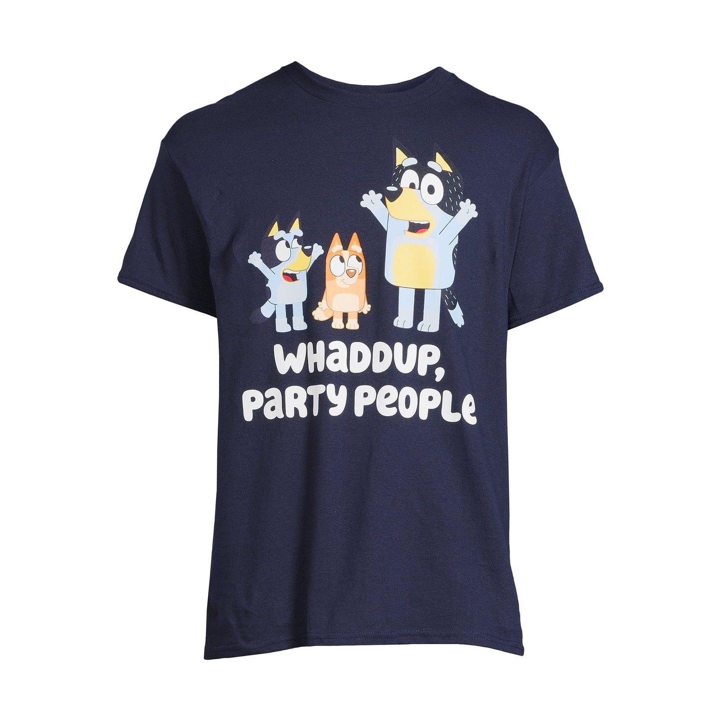 Men's Bluey Whaddup Party People Graphic Tee T-Shirt