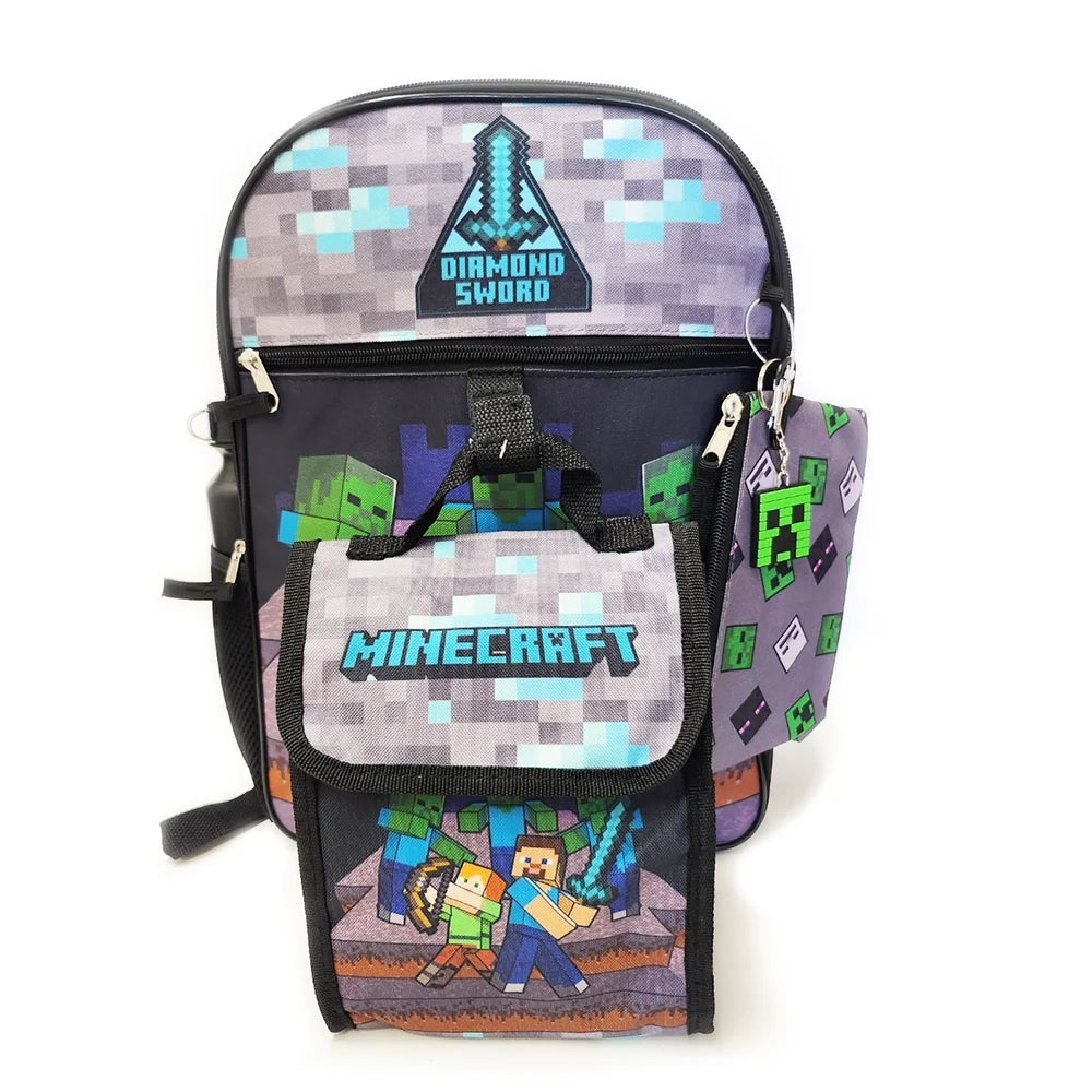 Minecraft Diamond Sword 16 6 Piece Set Backpack Bioworld