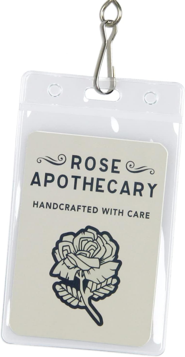 Cordón de boticario Schitts Creek Rose con insignia de identificación