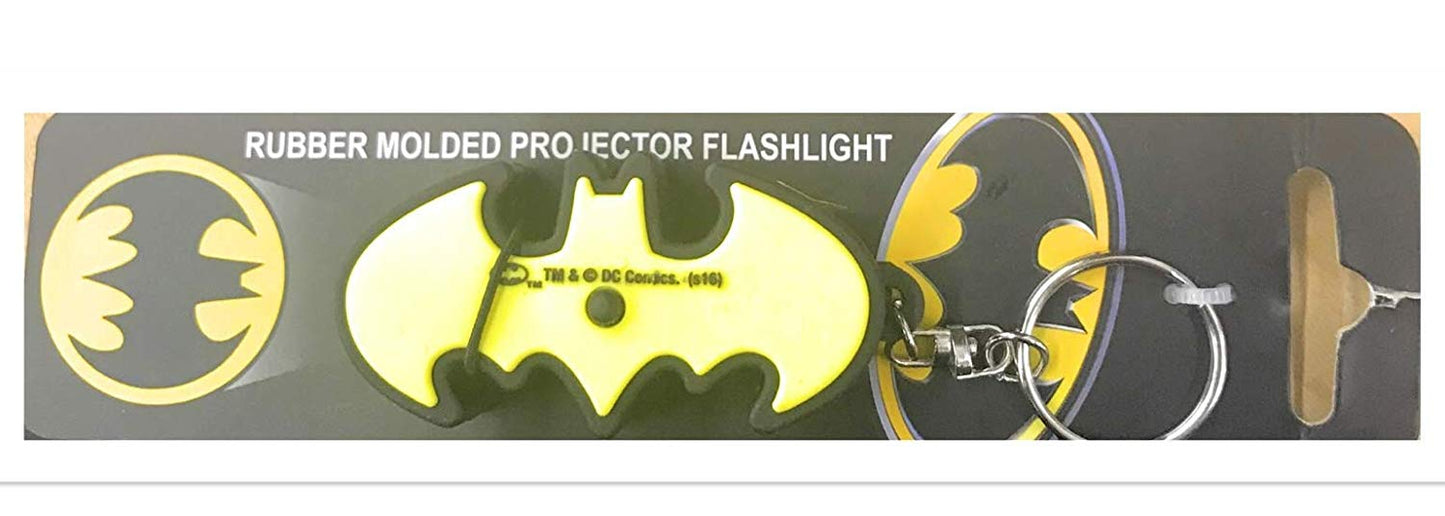 Batman Rubber Molded Projector Flashlight Keychain - Bladevip