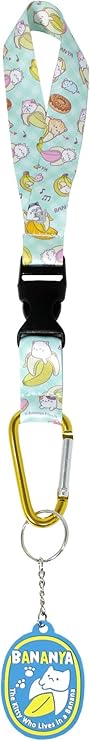 Bananya Wristlet Keychain | Bananya Cat Wrist Lanyard For Key, Wallet, Cell Phone, ID Badges - view 4