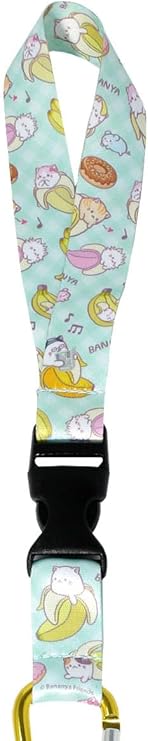 Bananya Wristlet Keychain | Bananya Cat Wrist Lanyard For Key, Wallet, Cell Phone, ID Badges - view 3