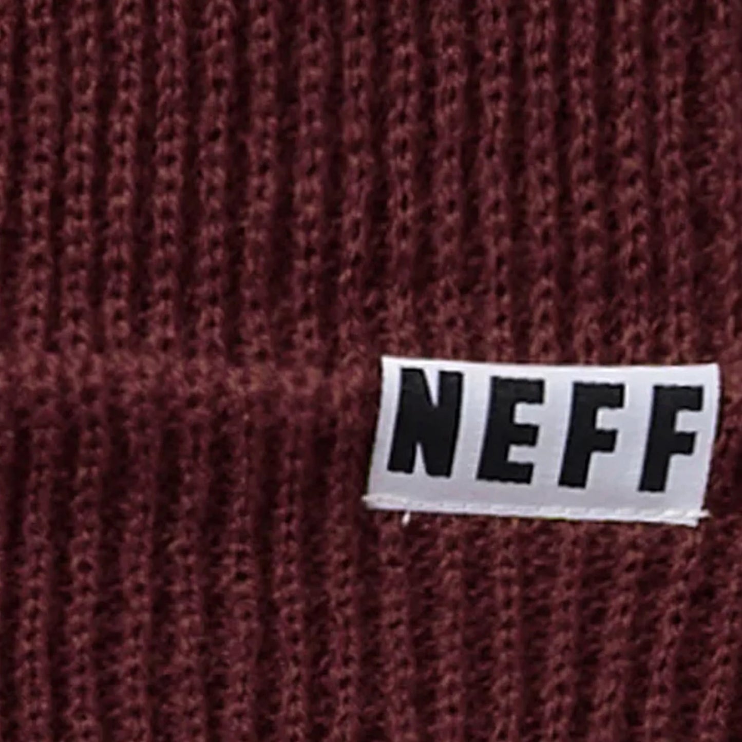 NEFF Men's fold Beanie, Maroon, One Size