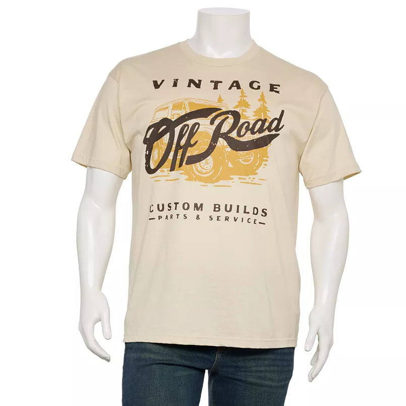 Men's Big & Tall Outdoor Vintage Off Road Graphic Tee - Bladevip