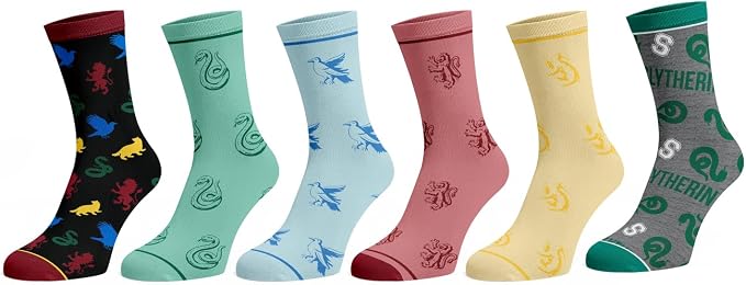 Harry Potter Icons Men’s Crew Socks 6-Pack (Shoe Size: 8-12) - view 2