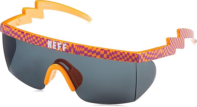 NEFF Men's Brodie Wrap Around Sport Sunglasses Orange Dazed, One Size - Bladevip