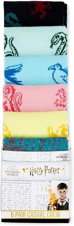 Harry Potter Icons Men’s Crew Socks 6-Pack (Shoe Size: 8-12) - view 3