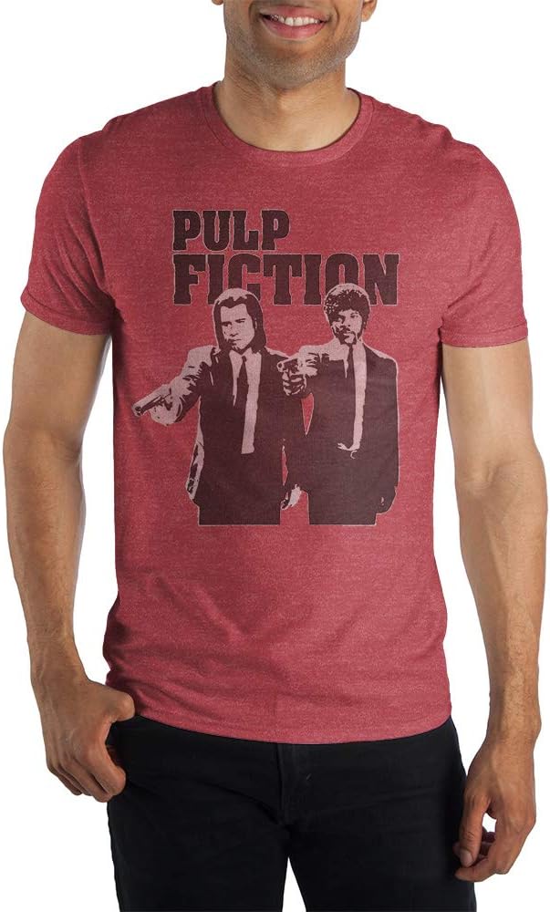 Men's Pulp Fiction Red Heather T-Shirt Tee - view 2