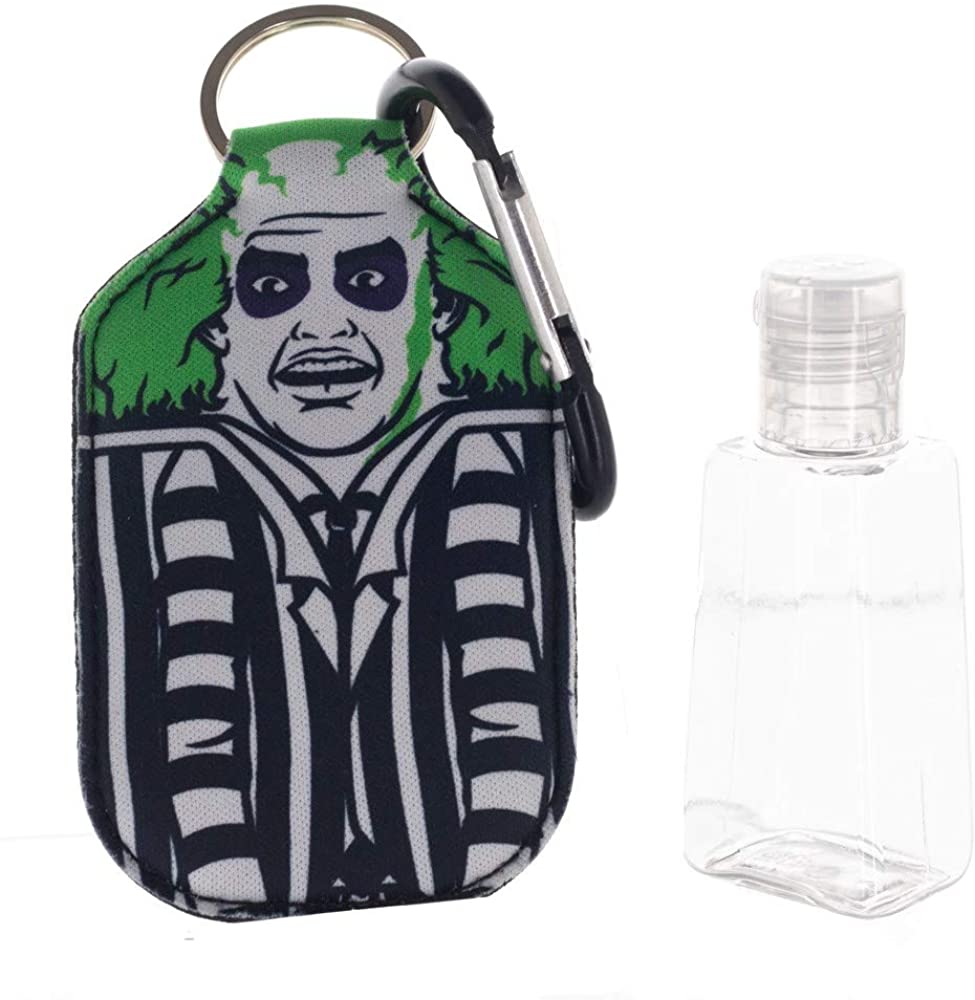 Beetlejuice Keychain with Hand Sanitizer Bottle Holder - Bladevip